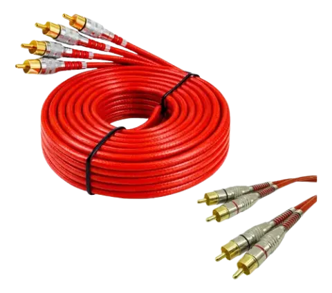 CABLE RCA BLINDADO 5MTS SVART