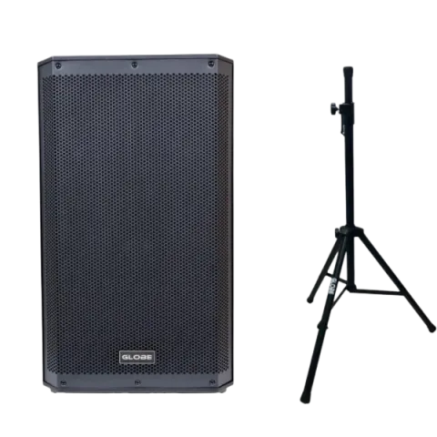 CAJA GLOBE 15″ GLB-15 MAYOR POTENCIA + PEDESTAL