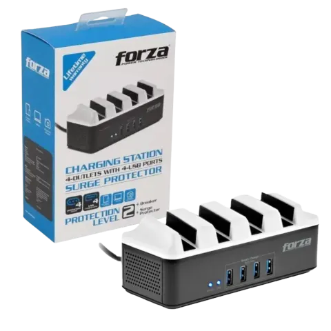 ESTACION DE CARGA FORZA 4USB/4 TOMAS FSP-4412USB